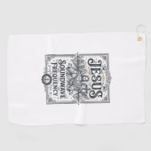 Serviette De Golf Fréquence d'onde sonore Jésus Fréquence d'onde son (Horizontal)