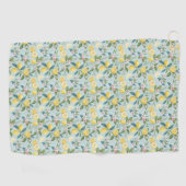 Serviette De Golf Fresh Lemon Floral Botanical Pattern  (Horizontal)