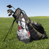 serviette de golf Frida Kahlo (Vert)