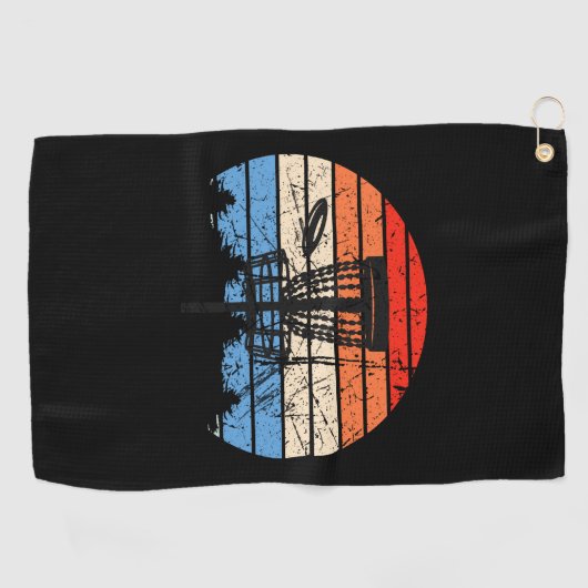 Serviette De Golf Frisbee Golf Disque Golf Rétro (Horizontal)