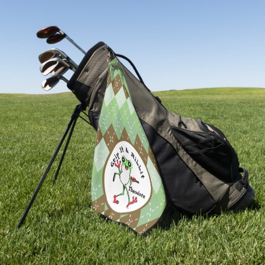 Serviette De Golf Frog Golfing Grip It et Ribbit Green Jacquard Brow (Vert)