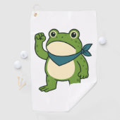 Serviette De Golf Frogs Against Fascism Portland Frog Protest (En situation)