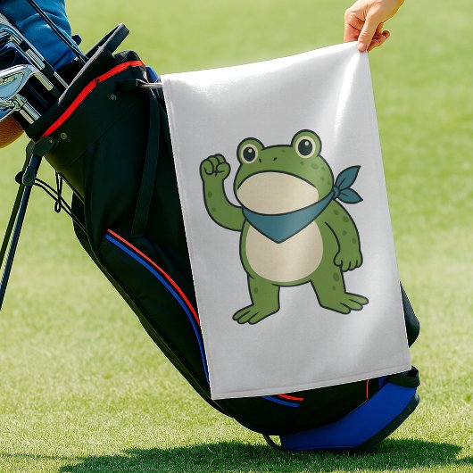 Serviette De Golf Frogs Against Fascism Portland Frog Protest