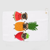 Serviette De Golf Fruit amusant Carlin mignon chien cadeau | Pet Lov (Horizontal)