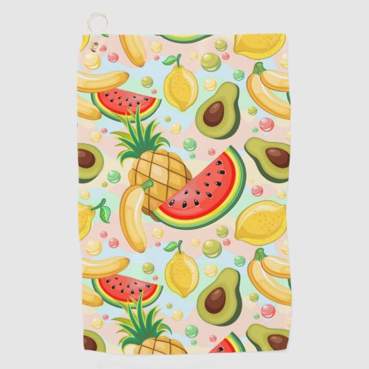 Serviette De Golf Fruits d'été frais Motif (Devant)