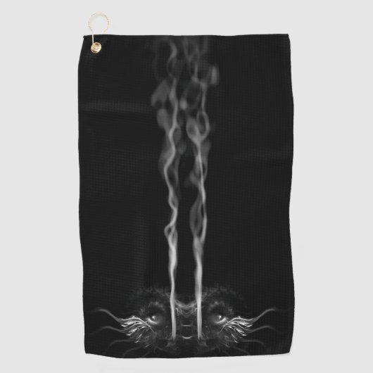 Serviette De Golf Fumée de dragon noir (Devant)