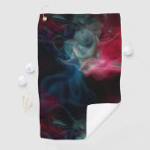 Serviette De Golf fumée rose et bleue abstraite (En situation)