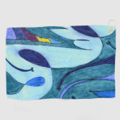 Serviette De Golf Fumes bleues (Horizontal)