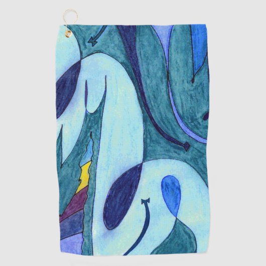 Serviette De Golf Fumes bleues (Devant)