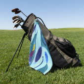 Serviette De Golf Fumes bleues (Vert)