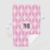 Serviette De Golf Fun Cute rose preppy Jacquard personnalisé monogra (En situation)