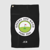Serviette De Golf Fun Golf Greens Fore Golfer Funny Humour sur mesur (Devant)