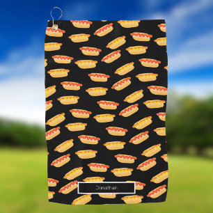 Serviette De Golf Fun Hot Dogs