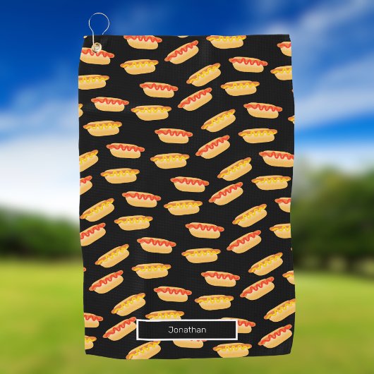 Serviette De Golf Fun Hot Dogs