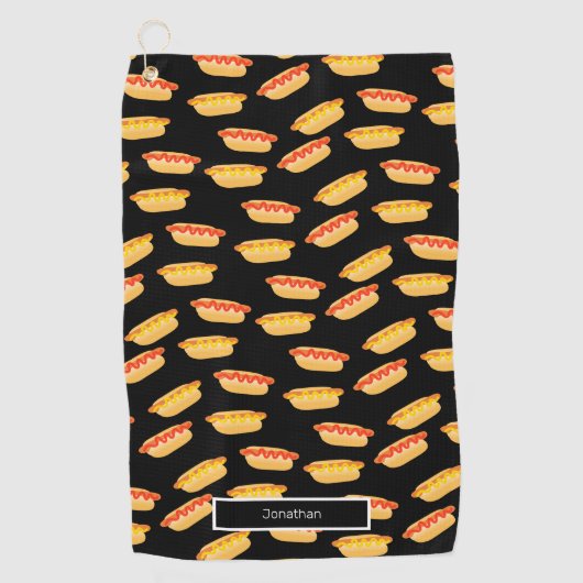 Serviette De Golf Fun Hot Dogs (Devant)