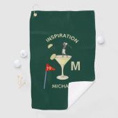 Serviette De Golf Fun Inspirational 19th Hole Cocktail Monogram Name (En situation)