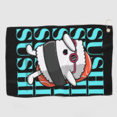 Serviette De Golf Fun Kawaii Sushi Dab (Horizontal)