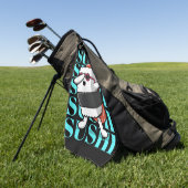 Serviette De Golf Fun Kawaii Sushi Dab (Vert)
