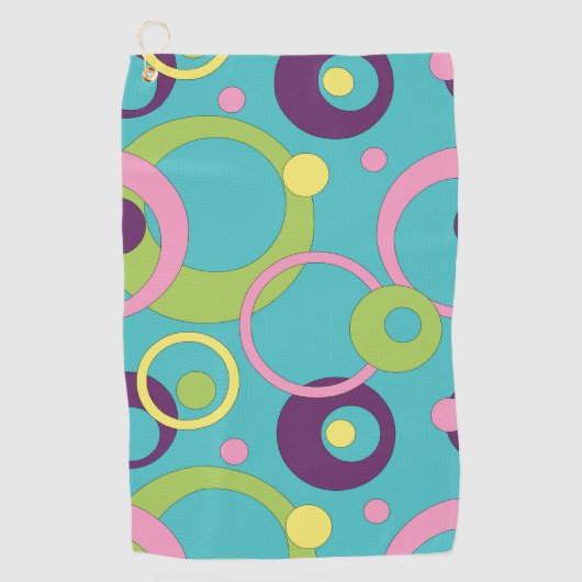 Serviette De Golf Funky Blue Circles Golf Serviette (Devant)