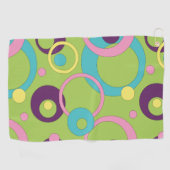 Serviette de golf Funky Green Circles (Horizontal)
