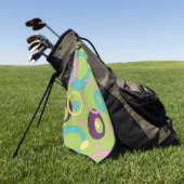 Serviette de golf Funky Green Circles (Vert)