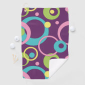 Serviette De Golf Funky Purple Circles Golf Serviette (En situation)