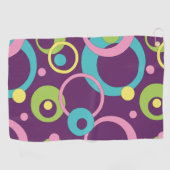Serviette De Golf Funky Purple Circles Golf Serviette (Horizontal)