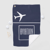 Serviette De Golf Funky White Plane Avion Pilote (En situation)