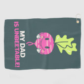 Serviette De Golf Funny anniversaire Fête des pères papa jeu de mots (Horizontal)