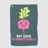 Serviette De Golf Funny anniversaire Fête des pères papa jeu de mots (Devant)