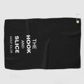 Serviette De Golf Funny Black Hook et tranche (Horizontal)