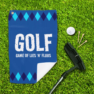 Serviette De Golf Funny Blue Jacquard Golf (Game of Lies 'n' Flubs)
