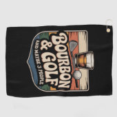 Serviette De Golf Funny Bourbon Golf Golfer Dad Gift (Horizontal)