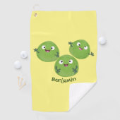 Serviette De Golf Funny Brussels sprouts légumes caricature (En situation)