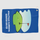 Serviette De Golf Funny Custom Name Scratch Golfer Modern (Horizontal)