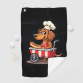 Serviette De Golf Funny Dachshund Chien Hotdog Sandwich Weenie Sauci (En situation)