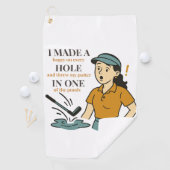 Serviette De Golf Funny Female Golfer - Trou en un (Sorte de (En situation)
