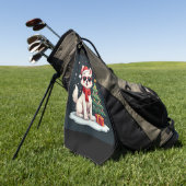 Serviette De Golf Funny Festive Lunettes de soleil Chien avec arbre (Vert)