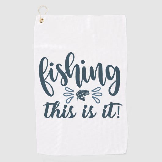 Serviette De Golf Funny Fishing Shirt avec slogan (Devant)