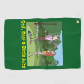 Serviette De Golf Funny Golf, bière et jus de Birdie (Horizontal)