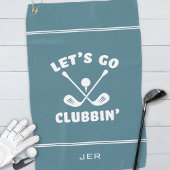 Serviette De Golf Funny Golf Club Modern Golfer Sports Pro Turquoise
