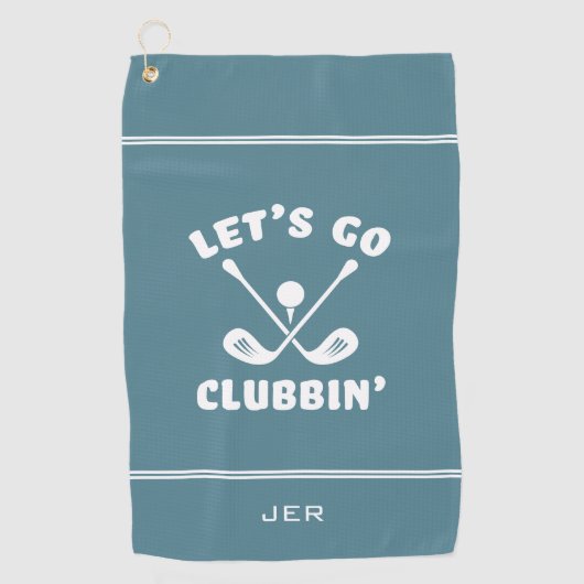 Serviette De Golf Funny Golf Club Modern Golfer Sports Pro Turquoise (Devant)
