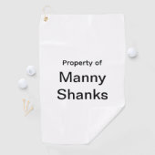 Serviette De Golf Funny Golf Gift Joke Name Manny Shanks (En situation)