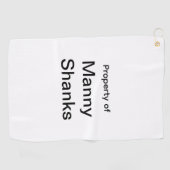 Serviette De Golf Funny Golf Gift Joke Name Manny Shanks (Horizontal)