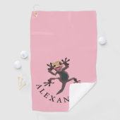 Serviette De Golf Funny Golf Rose cadeau personnel (En situation)