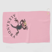 Serviette De Golf Funny Golf Rose cadeau personnel (Horizontal)