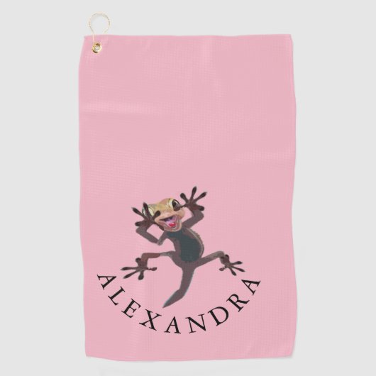 Serviette De Golf Funny Golf Rose cadeau personnel (Devant)