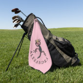 Serviette De Golf Funny Golf Rose cadeau personnel (Vert)
