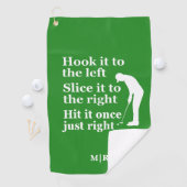 Serviette De Golf Funny Golf Thème Citation Hochez-le, découpez-le, (En situation)