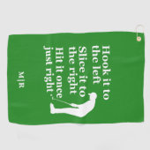 Serviette De Golf Funny Golf Thème Citation Hochez-le, découpez-le, (Horizontal)